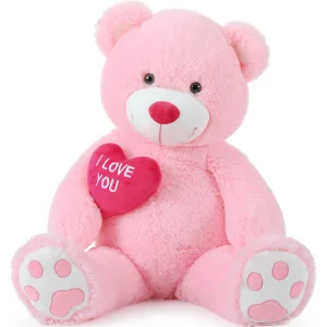 Big Teddy Bear with I Love You Red Heart