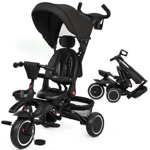Foldable Baby Trike with adjustable safety harness